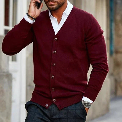 Elias – Smart Casual Button Down Cardigan Men