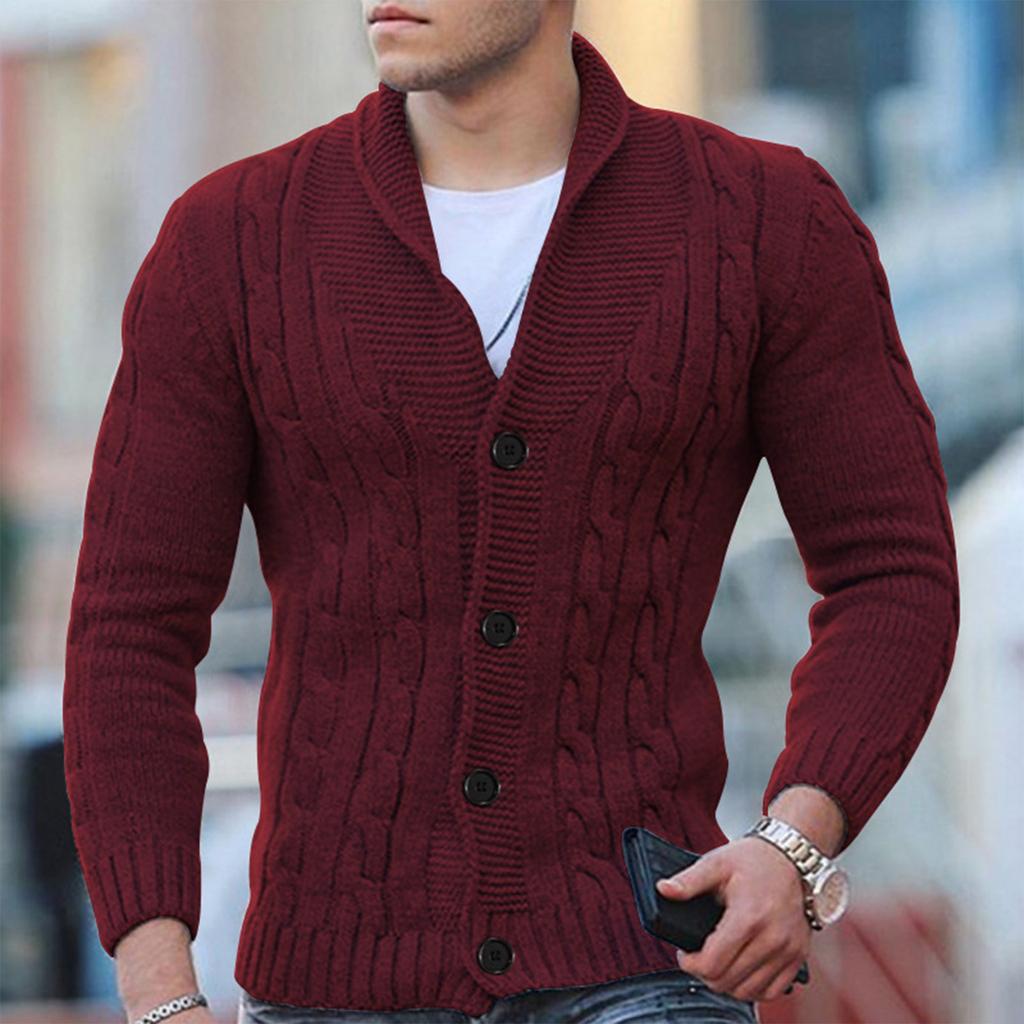 Harris – Chunky Knit Cardigan with Wool Blend for Men
