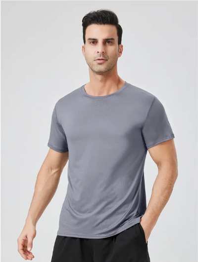 Tobias - Classic Taupe Cotton T-Shirt