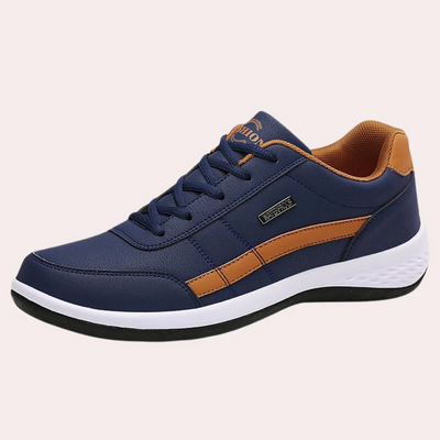 Non-Slip Lace Up Leather Trainers Men
