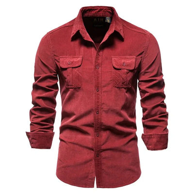 Soft Long Sleeve Button-Up Shirt Men