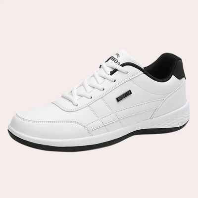 Non-Slip Lace Up Leather Trainers Men