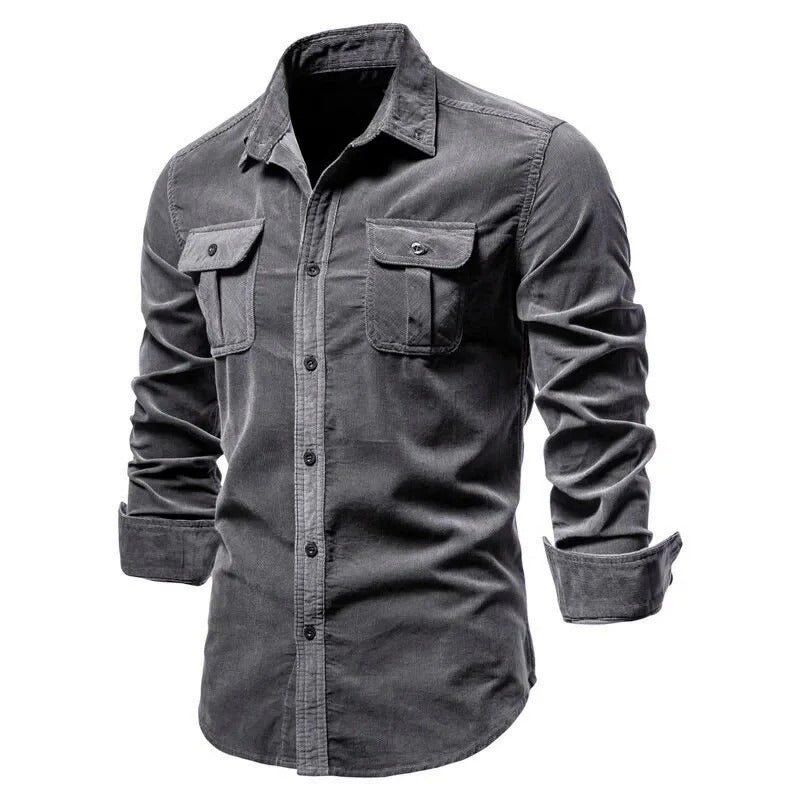 Soft Long Sleeve Button-Up Shirt Men