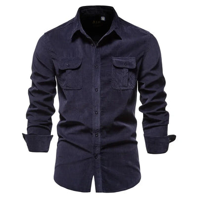 Soft Long Sleeve Button-Up Shirt Men