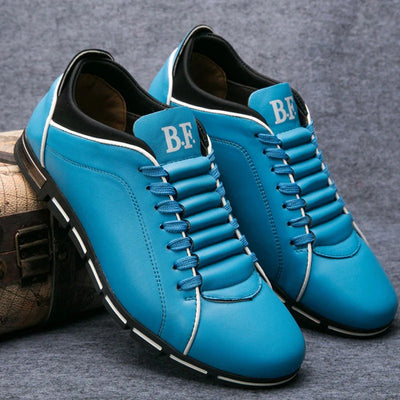 Michael - Solid Leather Classic Trainers Men