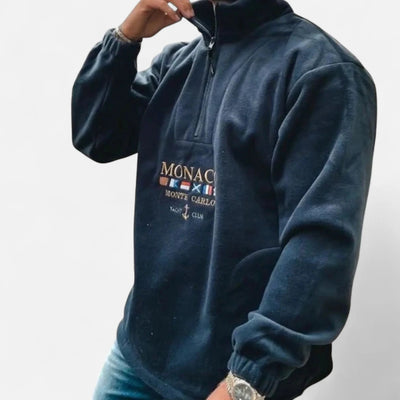 Quarter Zip Fleece Sweater Men