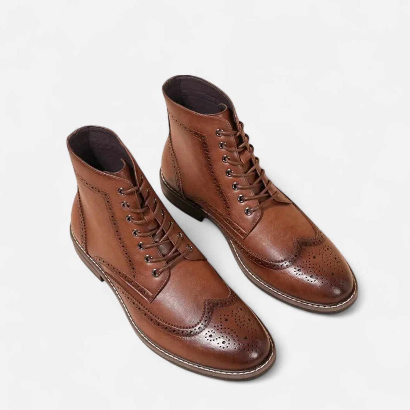 Classic Brogue Lace Up Boots Men