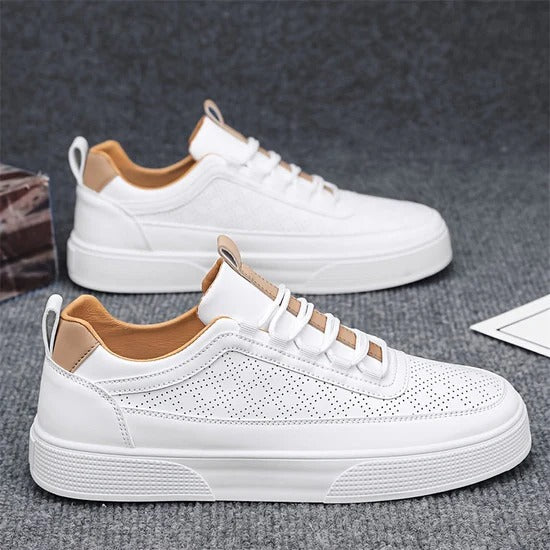 Liam - Lightweight White Trainers Men
