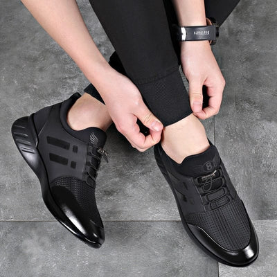 Casual Black Lightweight Slip-On Trainers