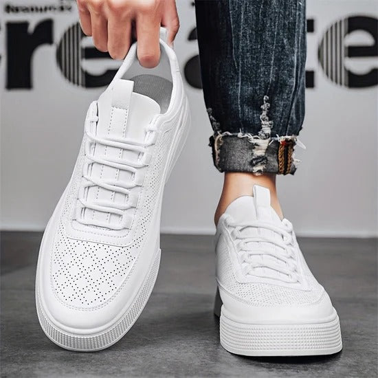 Liam - Lightweight White Trainers Men