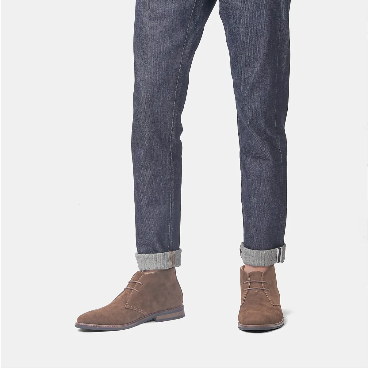 Casual Brown Lace Up Chukka Boots Men