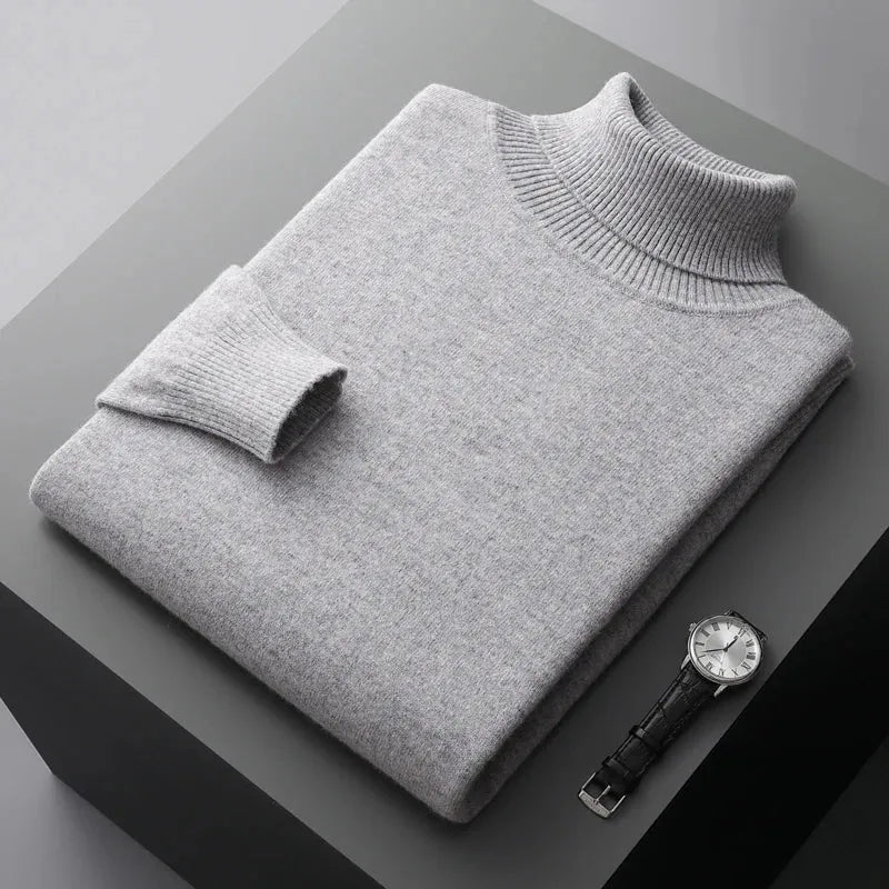 Ribbed Turtleneck Sweater Men