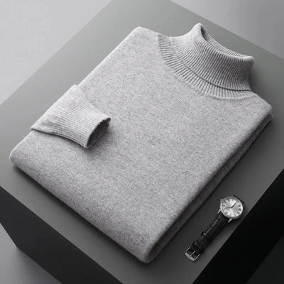 Ribbed Turtleneck Sweater Men