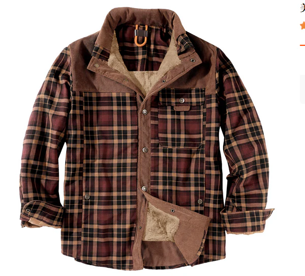 Brody – Fleece-Lined Winter Flannel Shirt Men