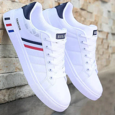 Comfortable Cushioned-Sole Trainers Men with Stripe Accents