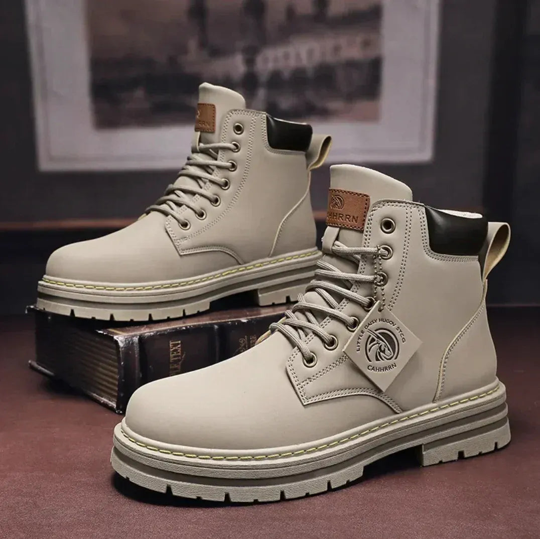 Lace-Up High Outdoor Boots Men - Reinforced Sole
