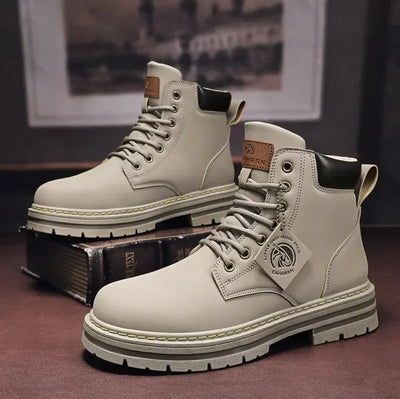 Lace-Up High Outdoor Boots Men - Reinforced Sole