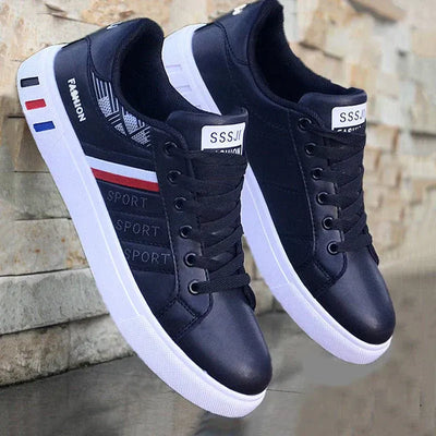 Comfortable Cushioned-Sole Trainers Men with Stripe Accents
