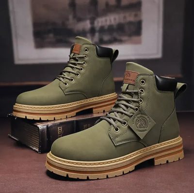 Lace-Up High Outdoor Boots Men - Reinforced Sole