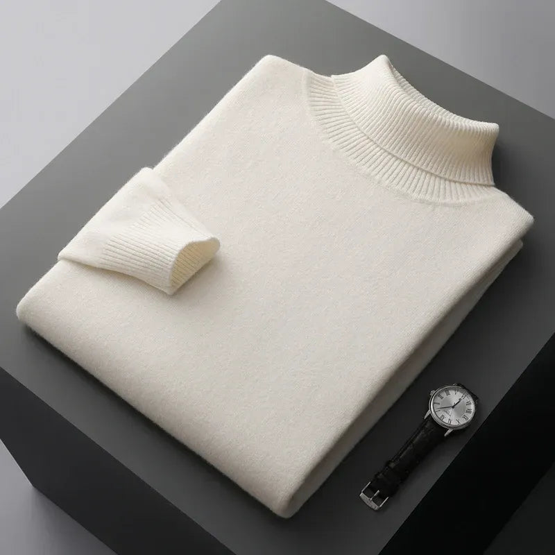Ribbed Turtleneck Sweater Men