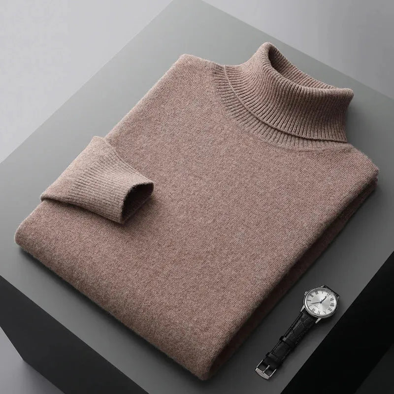 Ribbed Turtleneck Sweater Men