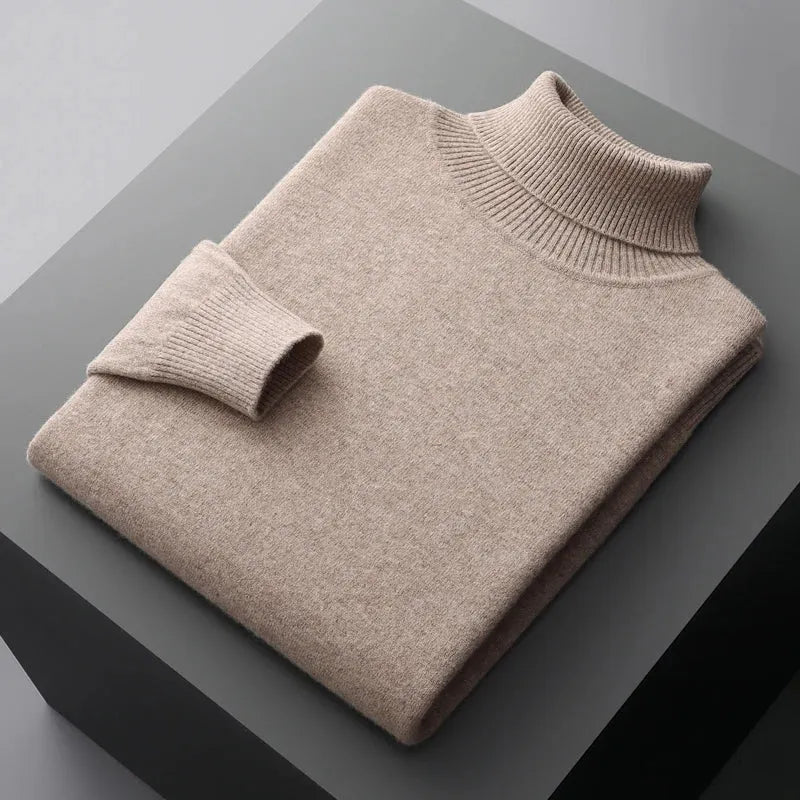 Ribbed Turtleneck Sweater Men