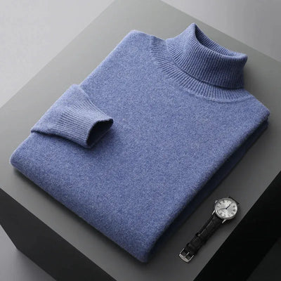 Ribbed Turtleneck Sweater Men