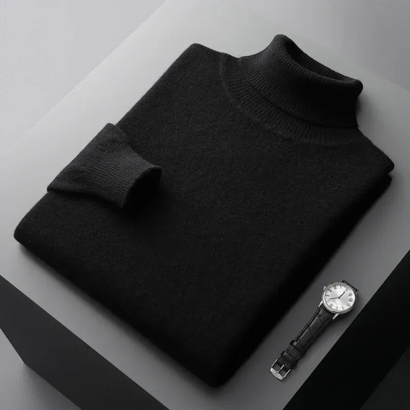 Ribbed Turtleneck Sweater Men