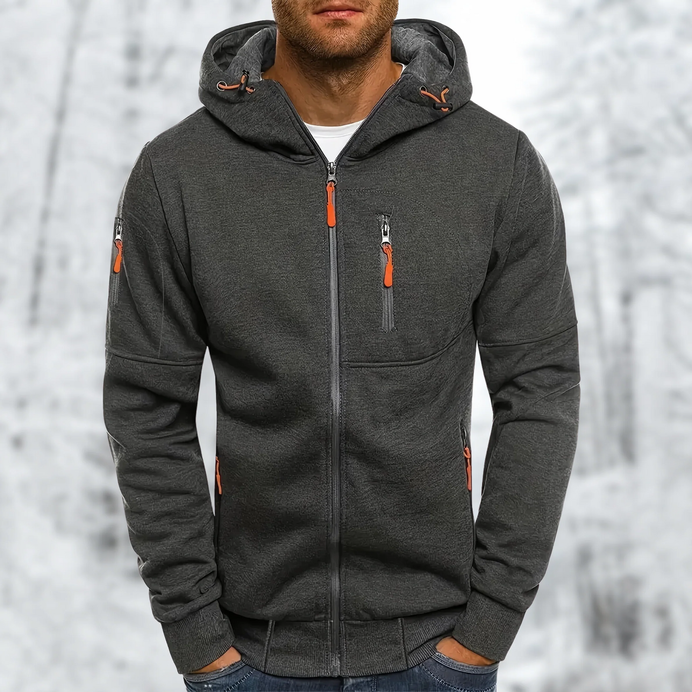 Harvey - Warm Hooded Fleece Jacket Men