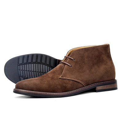 Casual Brown Lace Up Chukka Boots Men