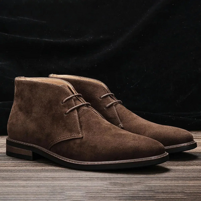 Casual Brown Lace Up Chukka Boots Men