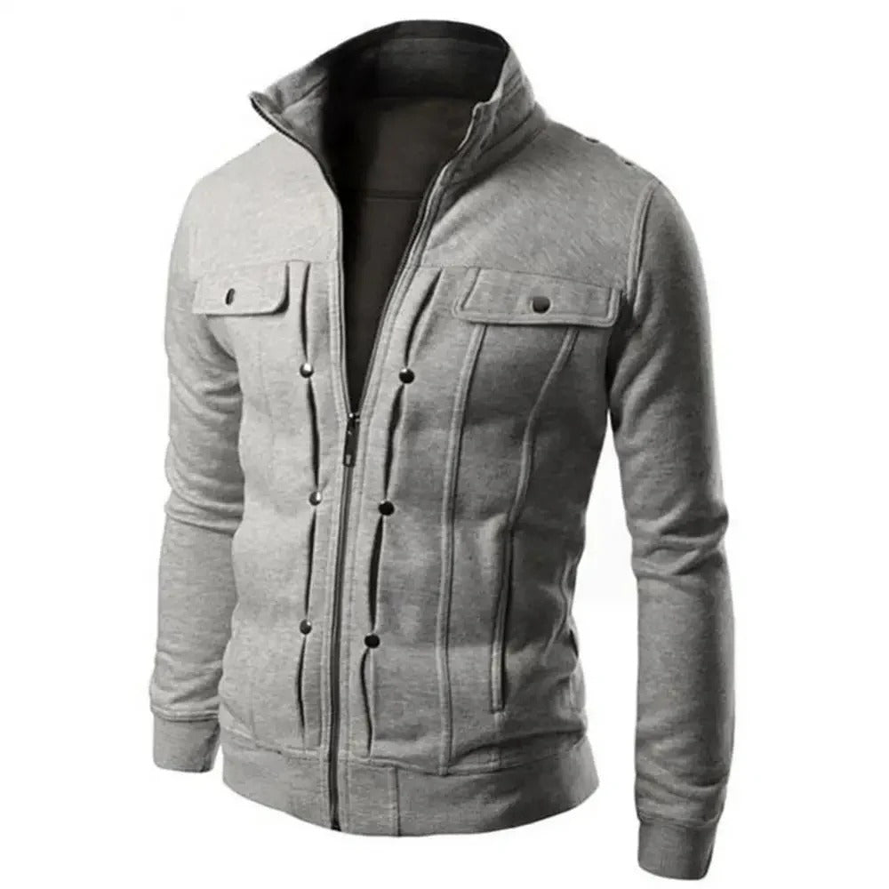 Slim Fit Zip-Up Casual Jacket Men