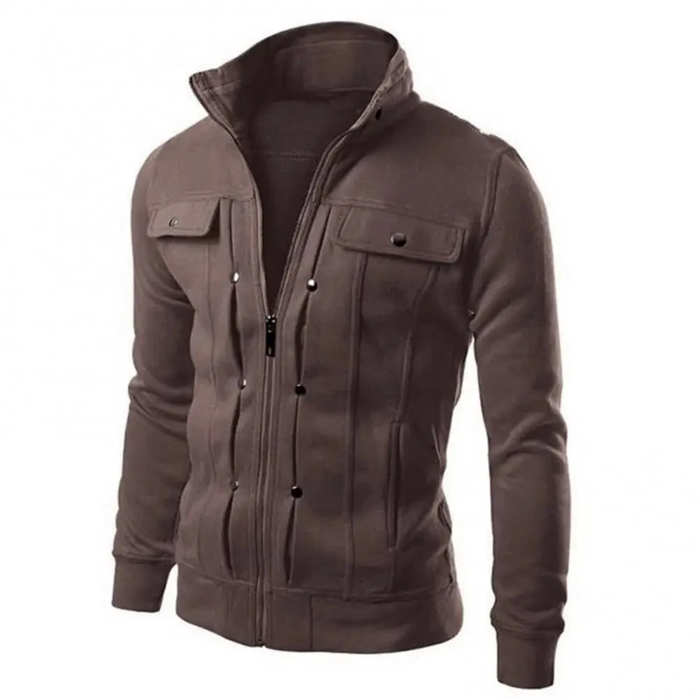 Slim Fit Zip-Up Casual Jacket Men