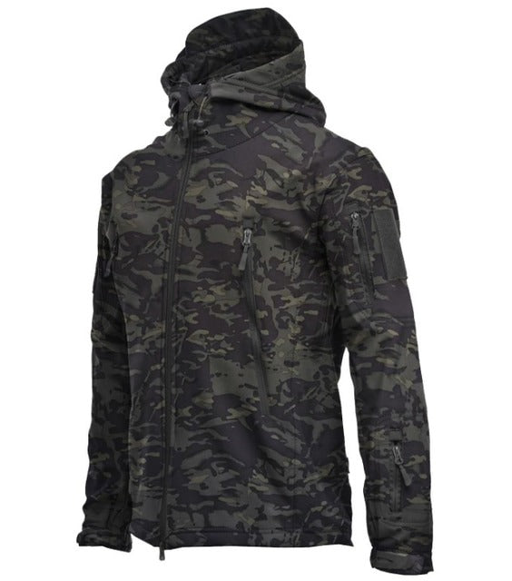 Tactical Hooded Softshell Jacket Men