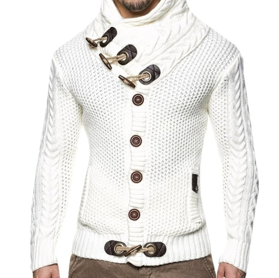 Slim Fit Knitted Cardigan Men