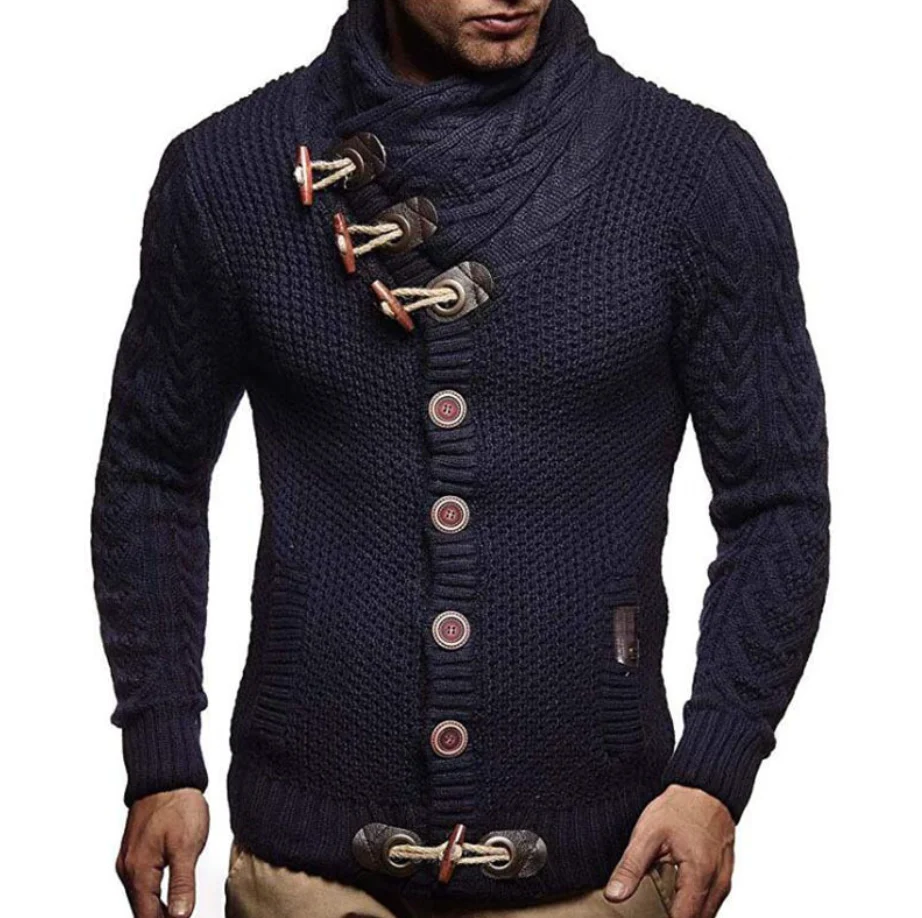 Slim Fit Knitted Cardigan Men