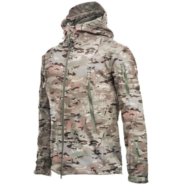 Tactical Hooded Softshell Jacket Men