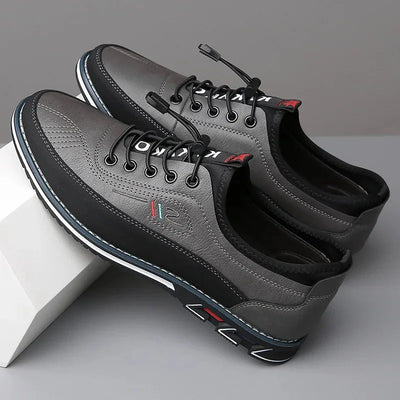 Comfortable Men's Office Shoes with Elastic Laces