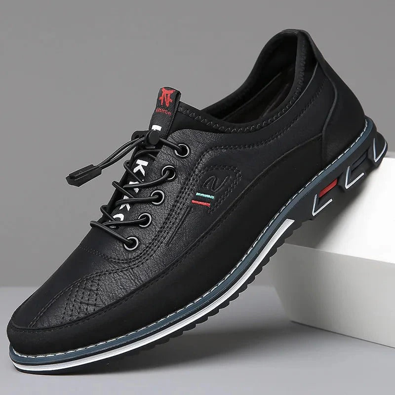 Comfortable Men's Office Shoes with Elastic Laces
