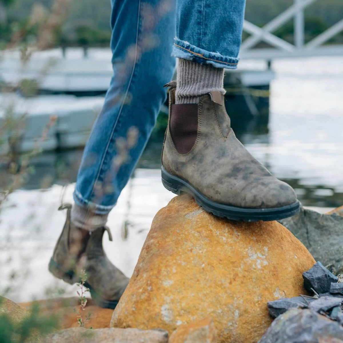Rustic Men’s Chelsea Boots Anti Slip