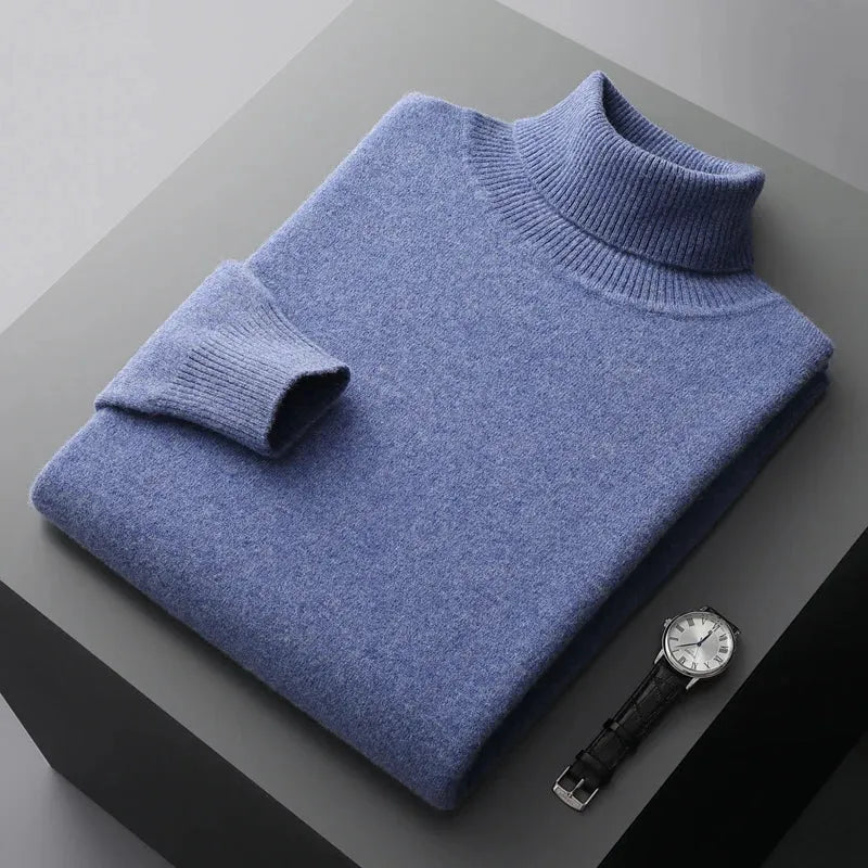 Ribbed Turtleneck Sweater Men