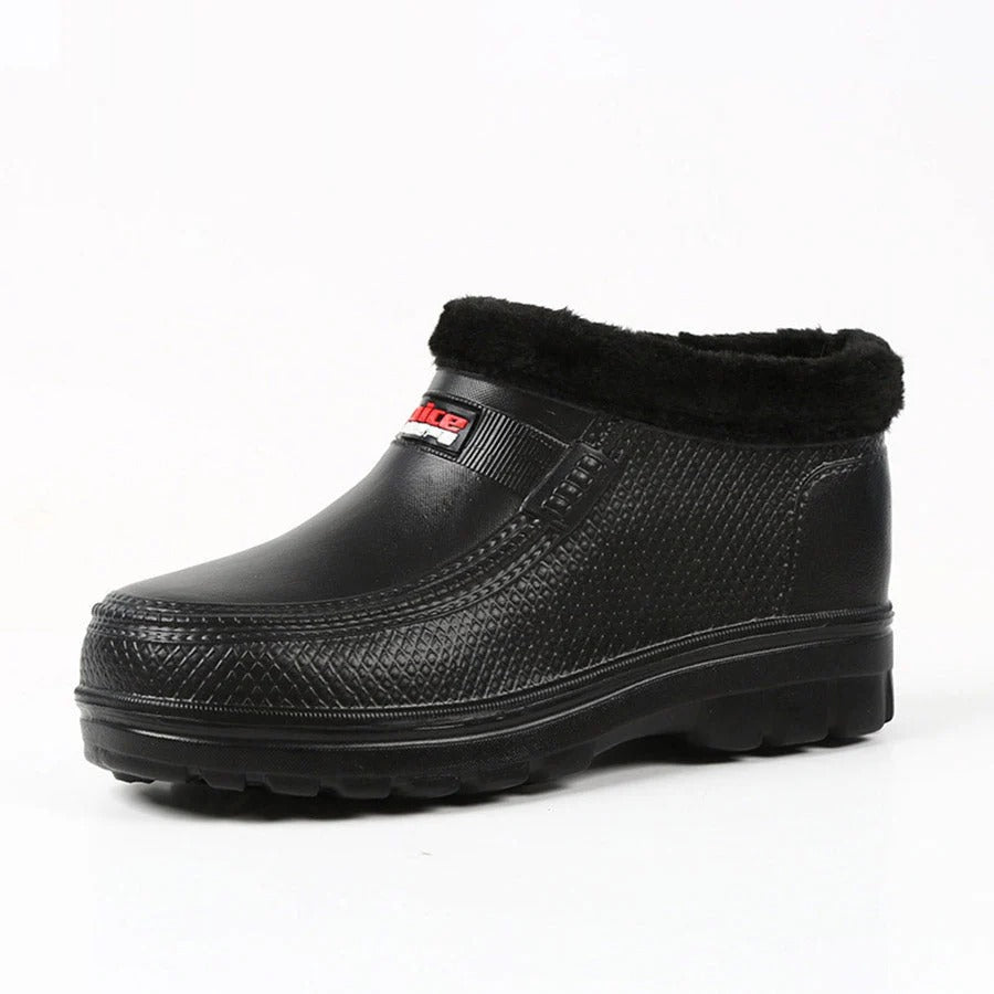 Black Winter Ankle Boots | Waterproof & Fur-Lined