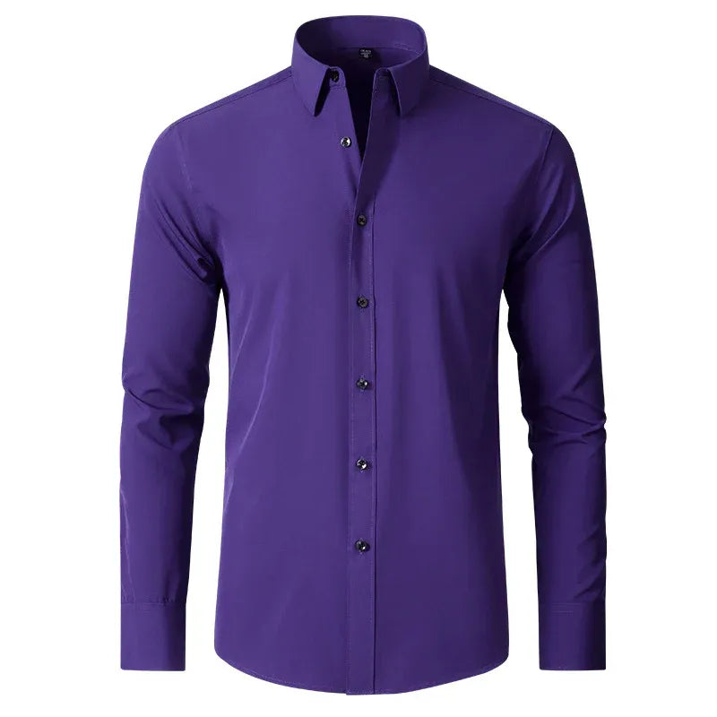 Casual Long Sleeve Non-Iron Shirt Men