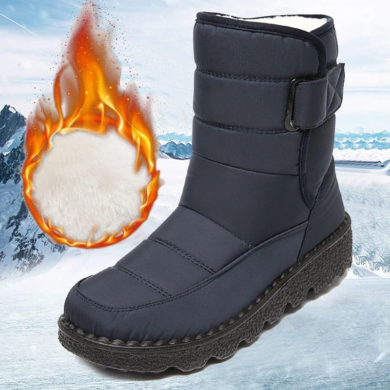 Insulated Fur Lined High Boots Women