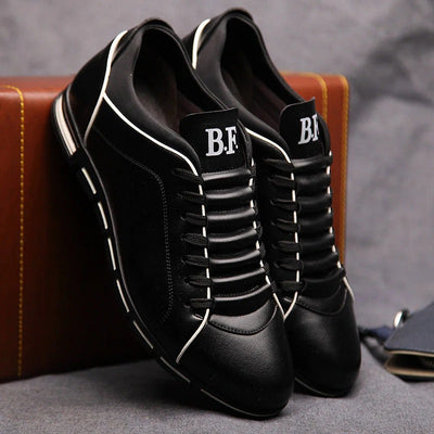 Michael - Solid Leather Classic Trainers Men