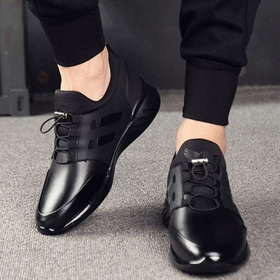 Casual Black Lightweight Slip-On Trainers