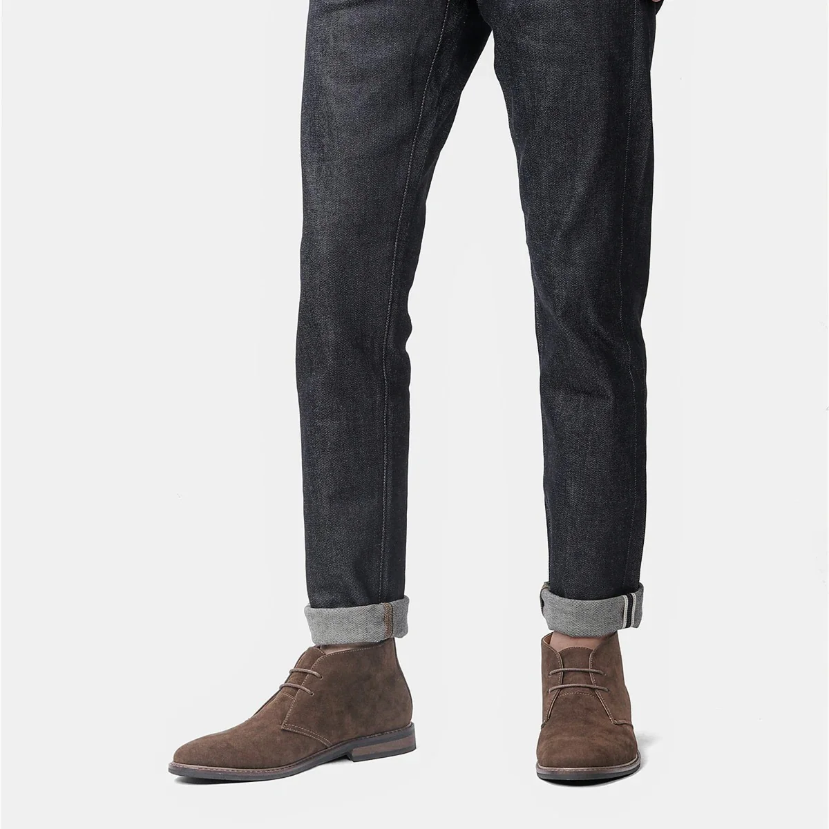 Casual Brown Lace Up Chukka Boots Men