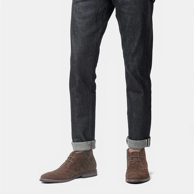 Casual Brown Lace Up Chukka Boots Men