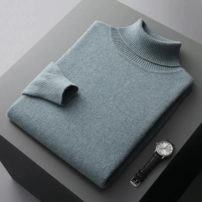 Ribbed Turtleneck Sweater Men