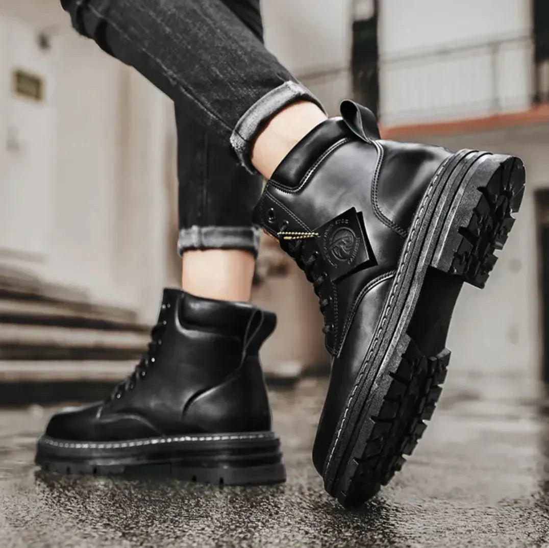 Lace-Up High Outdoor Boots Men - Reinforced Sole